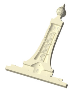 Digital model of the sectional sculpture of the monument