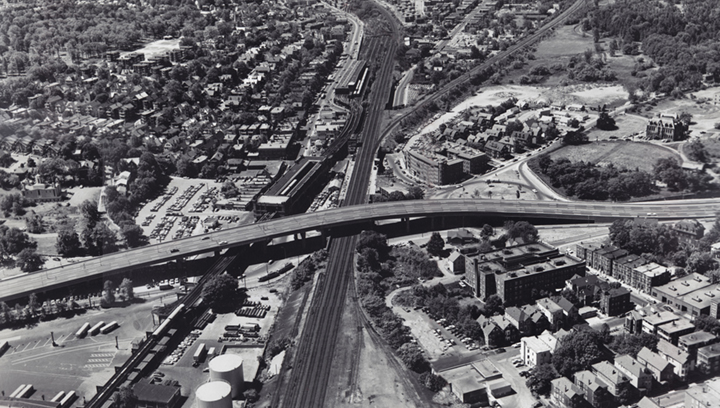 Aerial of Casey overpass
