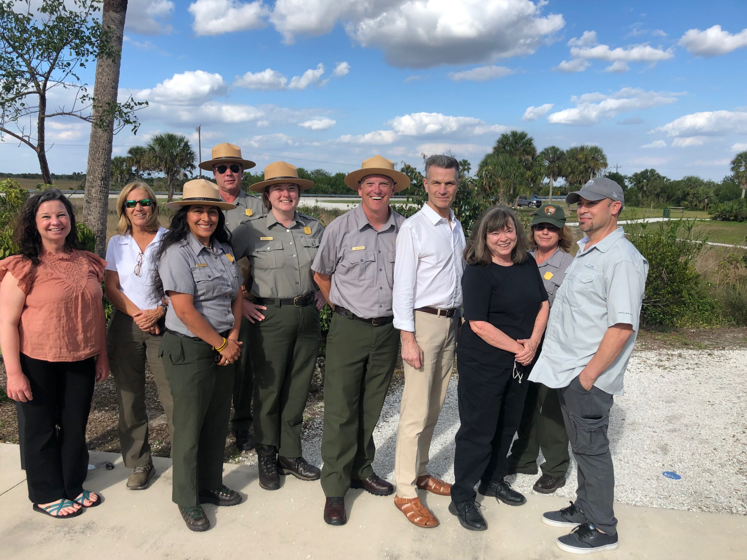 The interpretive planning team at the Nathaniel P. Reed Visitor Center