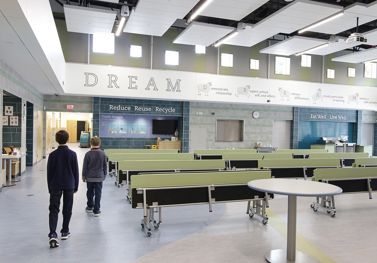 Cafeteria of the Shaw elementary school