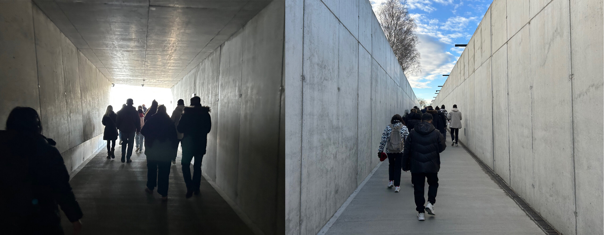 The new pathway to the main camp. The architects may have been inspired by the "Death Road" at the memorial in Bełżec